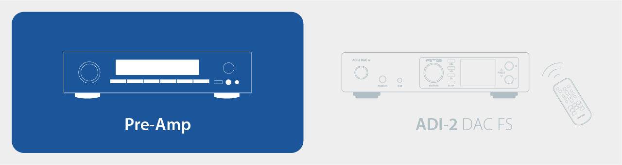 プリアンプでボリュームをコントロールする場合