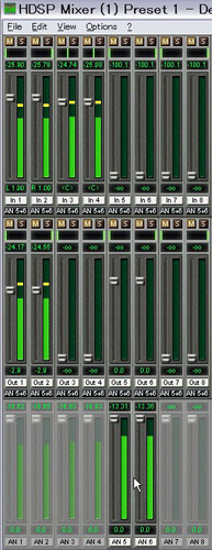 アナログ出力5/6のサブミックスビュー