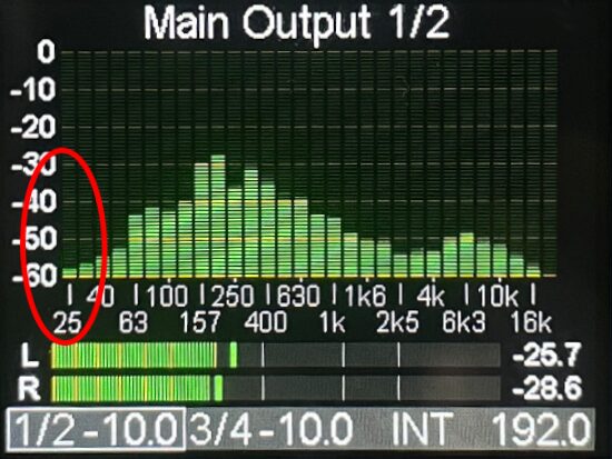 フィルターを適用して録音した信号