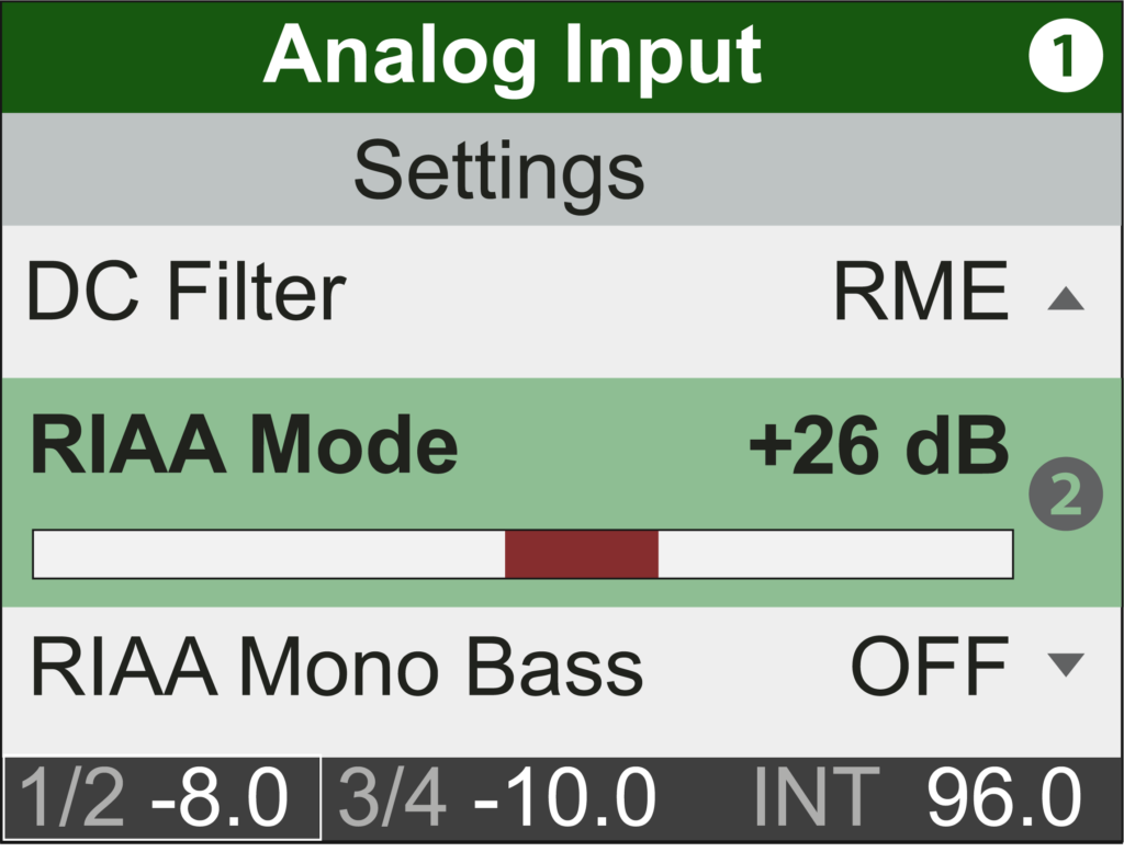 Settingsメニュー
