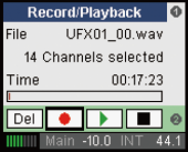 Record/Playback画面