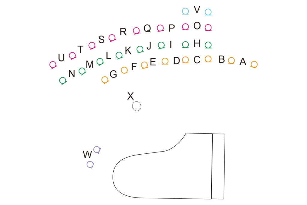 マイク配置図 上