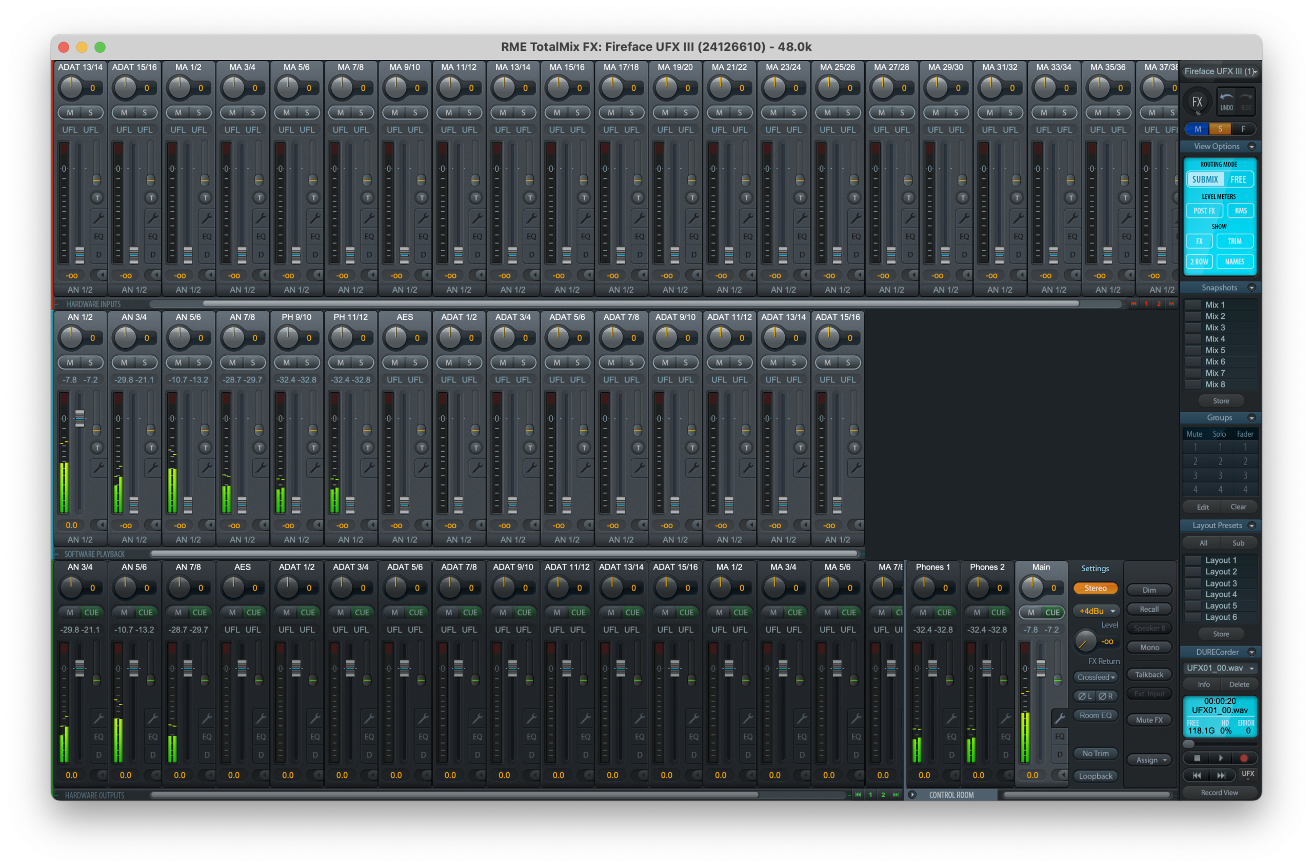 メーターで12ch信号を確認