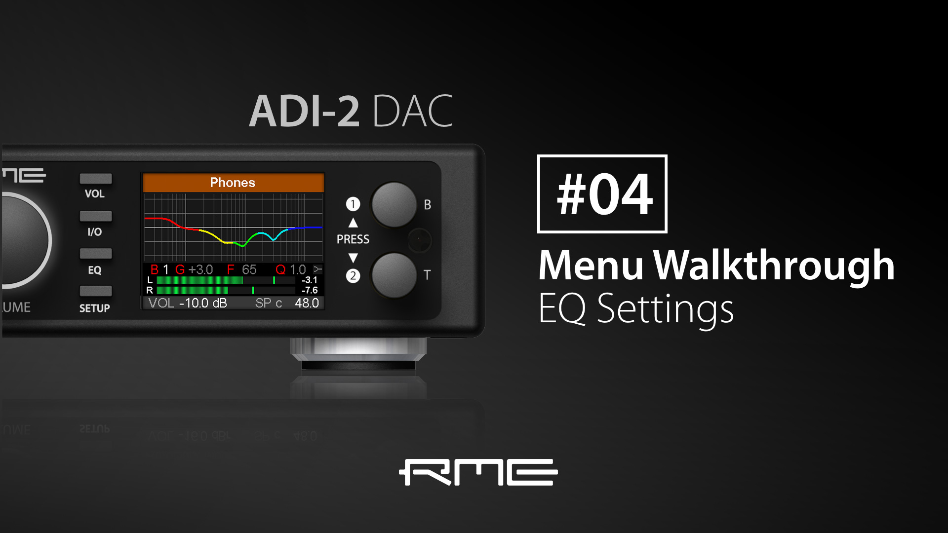 RME ADI-2 DAC FSのEQボタン - 768 kHz対応の高品質5バンド・パラメトリックEQ