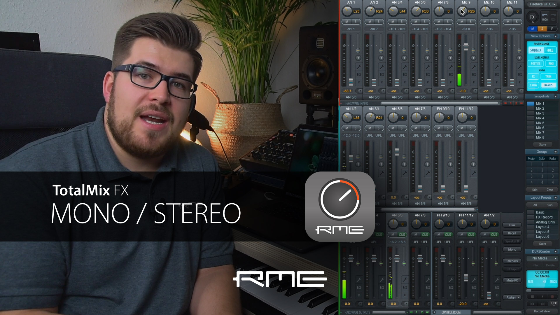 はじめてのTotalmix FX - モノとステレオ・チャンネル