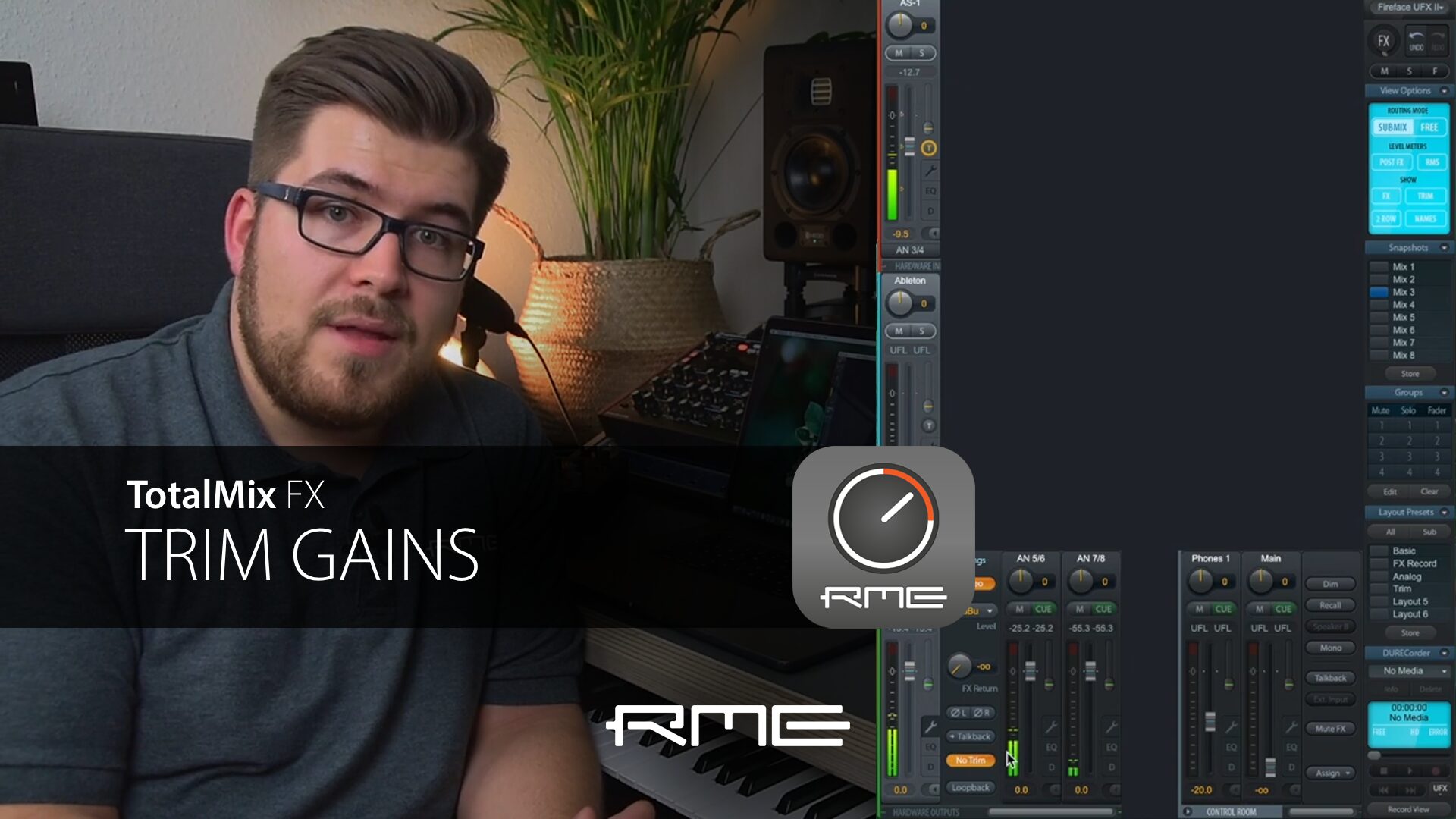 はじめてのTotalMix FX - トリム・ゲイン（Trim Gains）