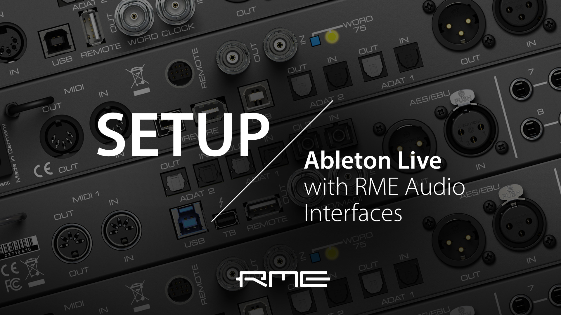「Ableton Live」RMEインターフェイスDAW設定ガイド