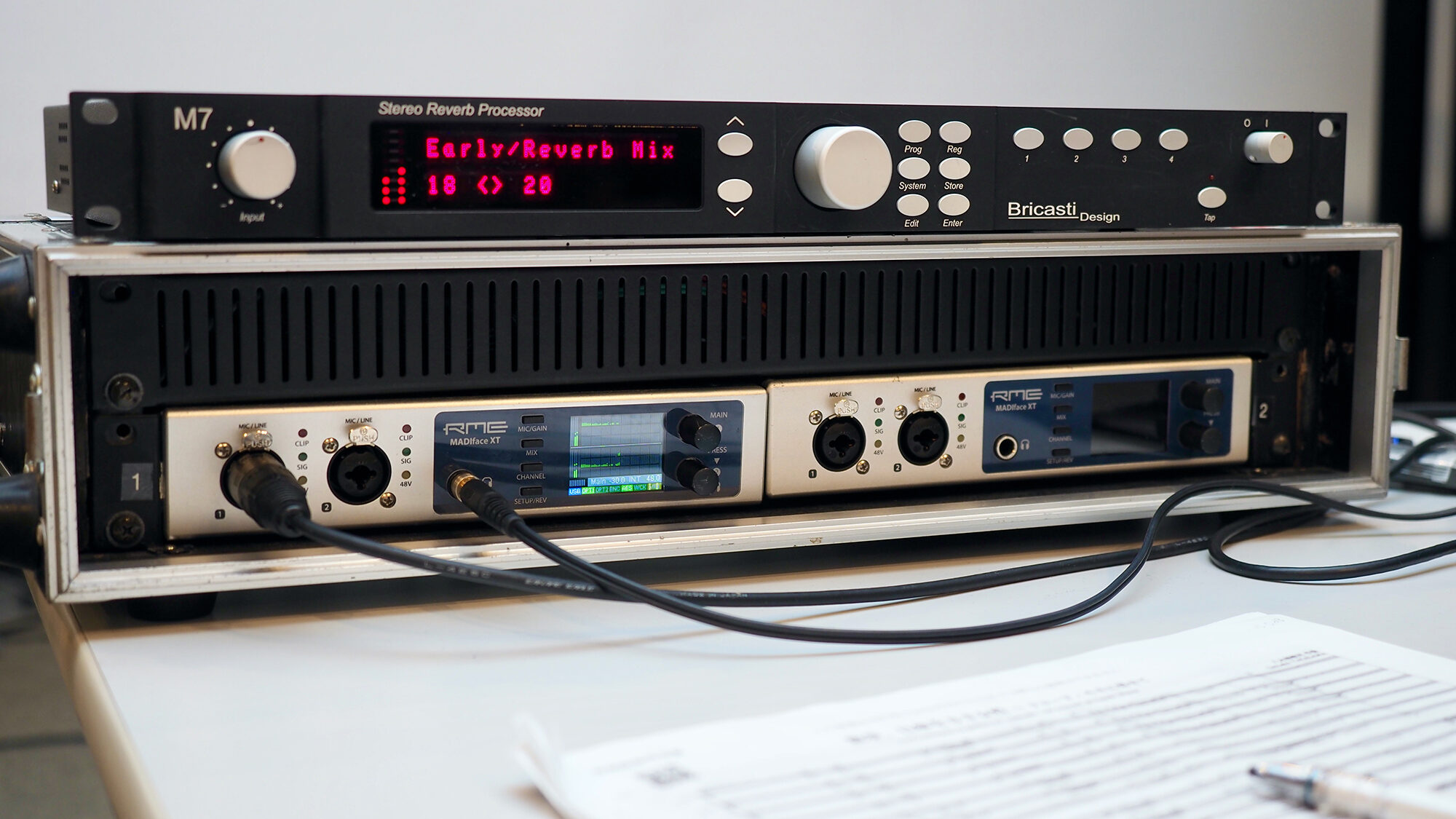 オーディオインターフェイスRME MADIface XTとデジタルリバーブプロセッサーBricasti Design M7