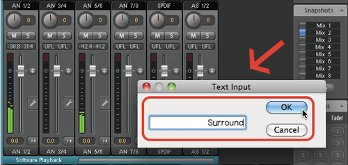 設定と共に名称も保存されました