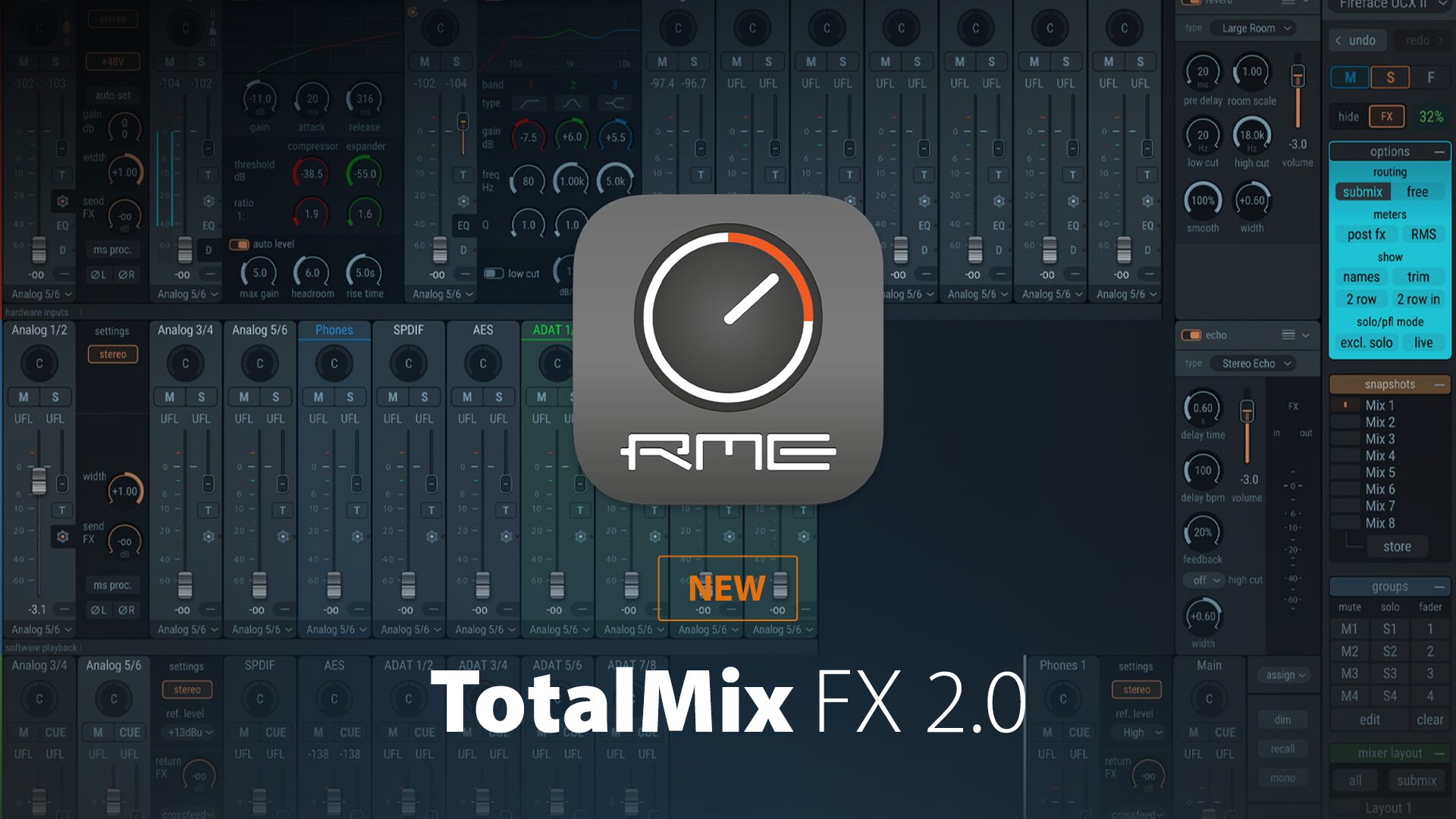 TotalMix FX 2.0 – 完全スケーラブルな進化したグラフィック